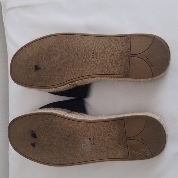 Prada Denim Embroidered Platform Espadrilles Sz 39 / US 8.5-9 - Picture 6 of 12